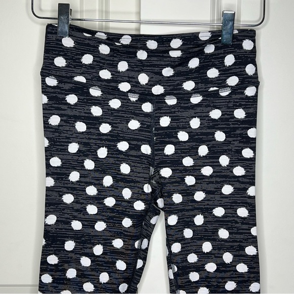 Outdoor Voices Polka Dot Leggings Small Crop TechSweat 3/4 Flex black white - Picture 11 of 13